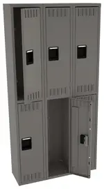Three Double-Tier Lockers