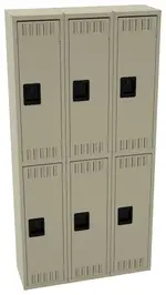 Three Double-Tier Lockers