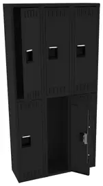 Three Double-Tier Lockers