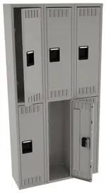 Three Double-Tier Lockers