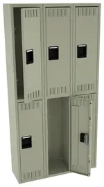 Three Double-Tier Lockers