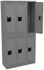 Three Double-Tier Lockers