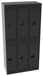 Three Double-Tier Lockers