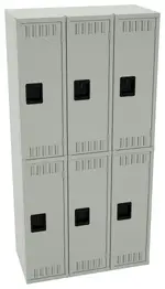 Three Double-Tier Lockers