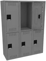 Three Double-Tier Lockers