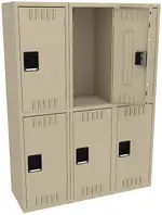 Three Double-Tier Lockers