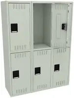 Three Double-Tier Lockers