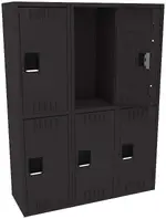 Three Double-Tier Lockers