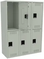 Three Double-Tier Lockers