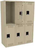 Three Double-Tier Lockers