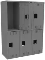 Three Double-Tier Lockers
