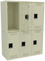 Three Double-Tier Lockers
