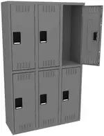Three Double-Tier Lockers