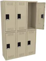 Three Double-Tier Lockers