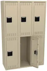 Three Double-Tier Lockers