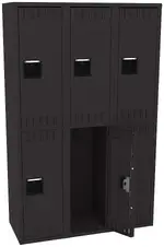 Three Double-Tier Lockers