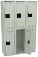 Three Double-Tier Lockers