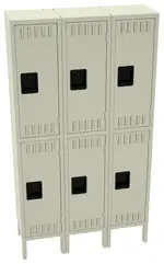 Three Double-Tier Lockers with Legs