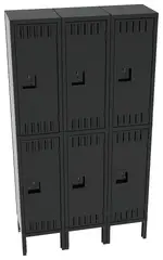 Three Double-Tier Lockers with Legs