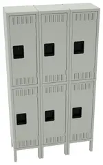 Three Double-Tier Lockers with Legs