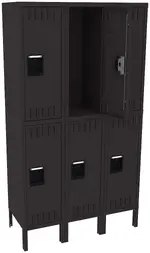 Three Double-Tier Lockers with Legs