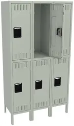 Three Double-Tier Lockers with Legs