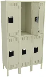 Three Double-Tier Lockers with Legs