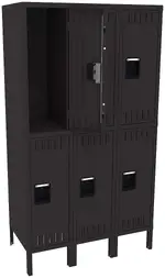 Three Double-Tier Lockers with Legs