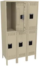 Three Double-Tier Lockers with Legs
