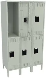 Three Double-Tier Lockers with Legs