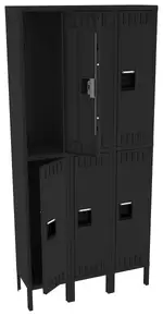 Three Double-Tier Lockers with Legs