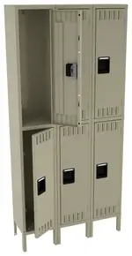 Three Double-Tier Lockers with Legs