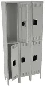 Three Double-Tier Lockers with Legs