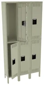 Three Double-Tier Lockers with Legs