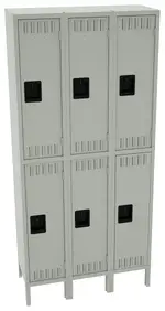 Three Double-Tier Lockers with Legs
