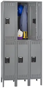 Three Double-Tier Lockers with Legs