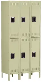 Three Double-Tier Lockers with Legs
