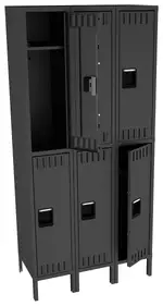 Three Double-Tier Lockers with Legs
