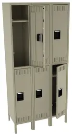 Three Double-Tier Lockers with Legs
