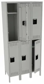 Three Double-Tier Lockers with Legs