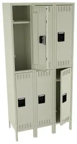 Three Double-Tier Lockers with Legs