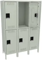 Three Double-Tier Lockers with Legs
