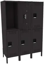 Three Double-Tier Lockers with Legs