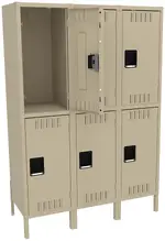 Three Double-Tier Lockers with Legs