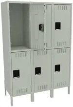 Three Double-Tier Lockers with Legs