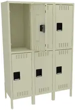 Three Double-Tier Lockers with Legs