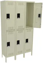 Three Double-Tier Lockers with Legs