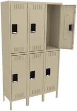 Three Double-Tier Lockers with Legs