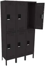Three Double-Tier Lockers with Legs