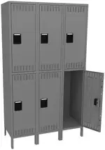 Three Double-Tier Lockers with Legs